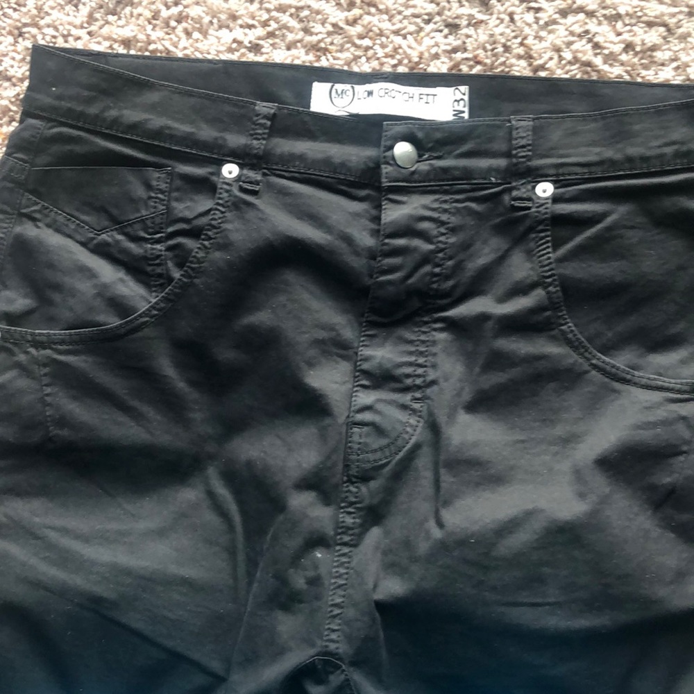 Low Crotch Fit Alexander McQueen black jeans.